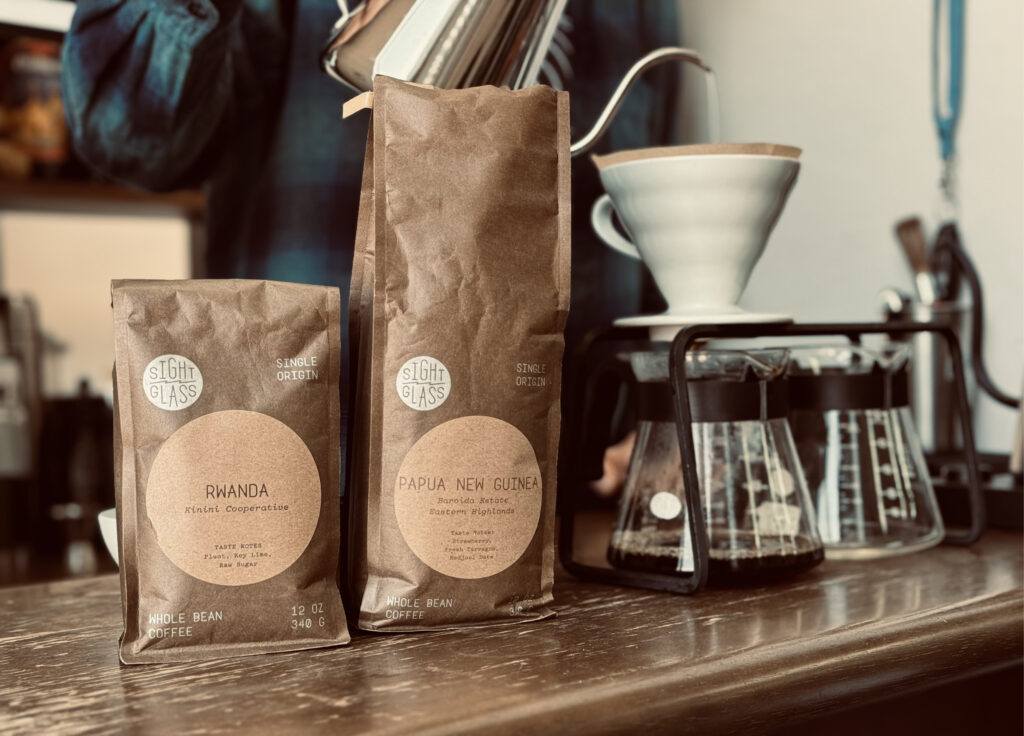 Rwandan coffee bean bags